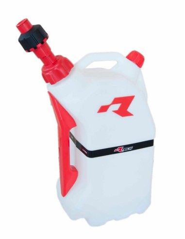 Bidon de combustibil RACETECH umplere rapidă, 15 l, translucid/roșu