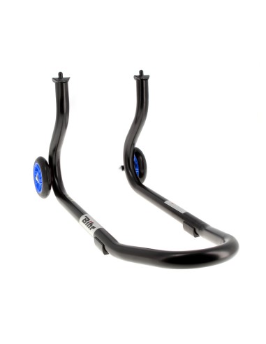 Suport de padock față fix BIHR Home Track Negru Mat Albastru Roți Black & Blue