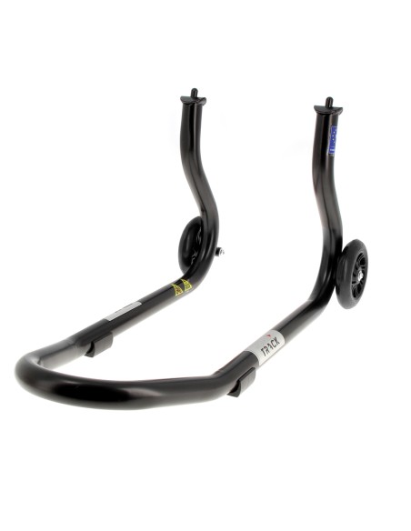 BIHR Home Track Fixed Front Paddock Stand Matt Black Black Wheels