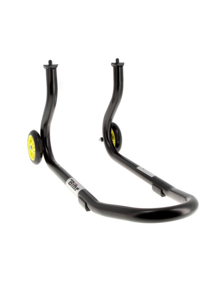 Suport de padock față fix BIHR Home Track Negru Mat Galben Roți Negru și Galben