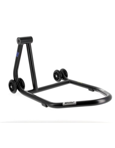 BIHR Home Track Left Single Arm Paddock Stand Matt Black Black Wheels