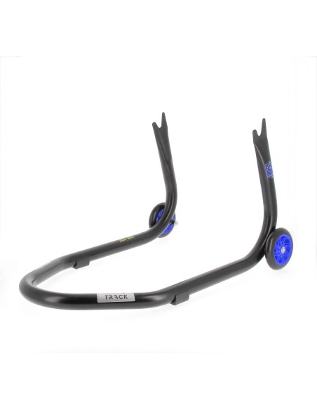 Suport de padock spate fix BIHR Home Track cu adaptoare „V” Matt Black Blue Roți Black & Blue