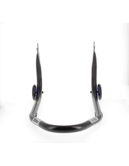 Suport de padock spate fix BIHR Home Track cu adaptoare „V” Matt Black Blue Roți Black & Blue