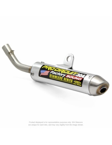 PRO CIRCUIT 304 Muffler Brushed Aluminum/Stainless Steel End Cap KTM/Husqvarna