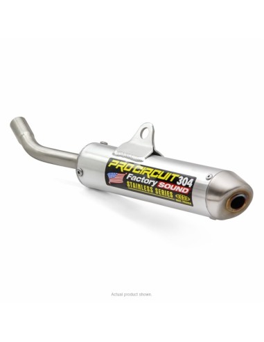 PRO CIRCUIT 304 Muffler Brushed Aluminum/Stainless Steel End Cap Yamaha YZ85