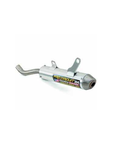 PRO CIRCUIT 304 Muffler Brushed Aluminum/Stainless Steel End Cap Suzuki RM125