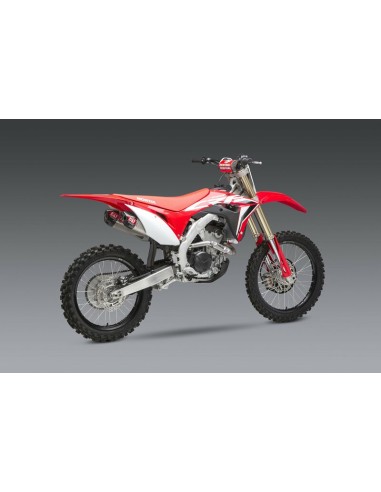 YOSHIMURA RS-9T Signature Series Dual Muffler Stainless Steel/Carbon End Cap Honda CRF250R