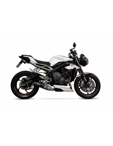 SCORPION Red Power Toba de Eșapament Negru Ceramic/Negru ABS Capăt Triumph Street Triple 765