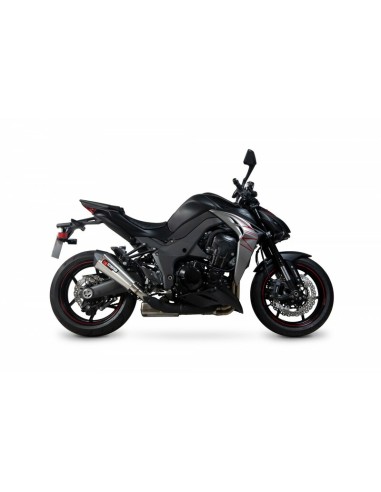SCORPION Serket Taper Dual Muffler Stainless Steel/Black ABS End Cap Kawasaki Z1000