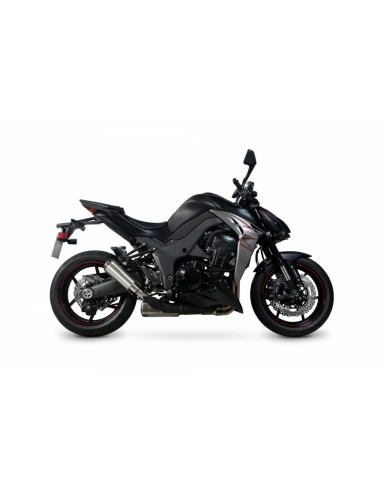 SCORPION Red Power Dual Muffler Stainless Steel/Black ABS End Kawasaki Z1000