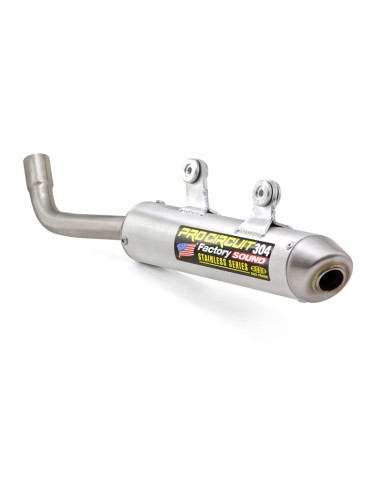 PRO CIRCUIT 304 Muffler Brushed Aluminum/Stainless Steel End Cap Kawasaki KX250