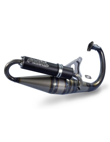 POLINI Team 4 Exhaust - Black Aluminium Piaggio