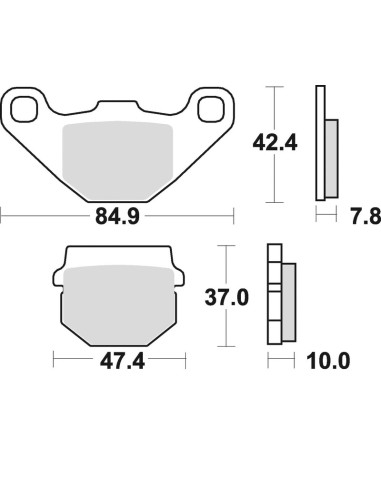 BRAKING Off-Road Sintered Metal Brake Pads - 702CM44