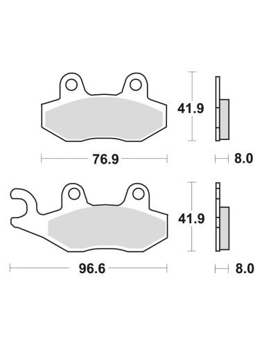 BRAKING Off-Road Sintered Metal Brake Pads - 696CM44