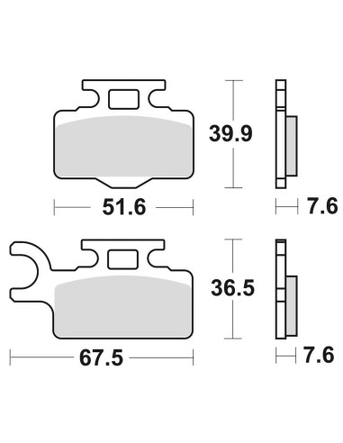 BRAKING Off-Road Sintered Metal Brake Pads - 894CM44