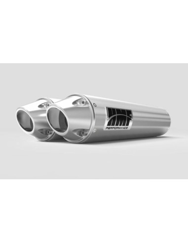 HMF Performance Series Silencer -Brushed Stainless Steel Stainless steel Polaris RZR XP TURBO