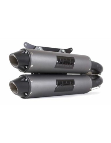 HMF Performance Series Silencer -Brushed Stainless Steel Stainless steel Polaris RZR XP TURBO