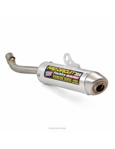 PRO CIRCUIT 304 Muffler Brushed Aluminum/Stainless Steel End Cap Yamaha YZ125