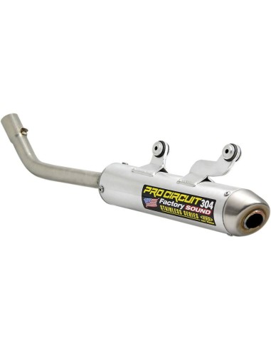 PRO CIRCUIT 304 Muffler Brushed Aluminum/Stainless Steel End Cap KTM/Husqvarna