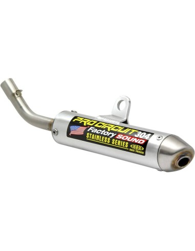 PRO CIRCUIT 304 Muffler Brushed Aluminum/Stainless Steel End Cap KTM/Husqvarna