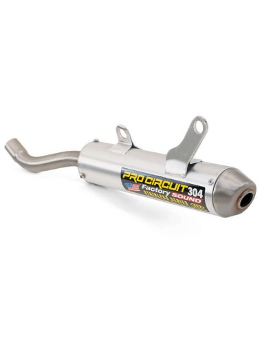 PRO CIRCUIT 304 Muffler Brushed Aluminum/Stainless Steel End Cap Kawasaki KX125