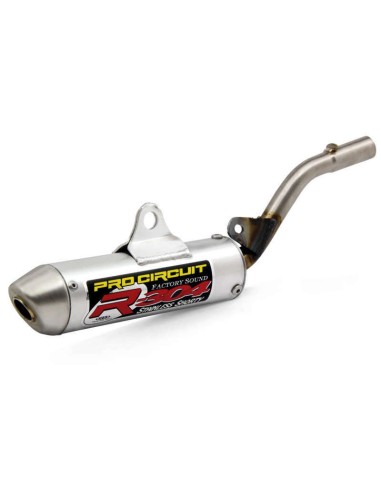 PRO CIRCUIT R-304 Euro Muffler Brushed Aluminum/Stainless Steel End Cap Kawasaki KX85