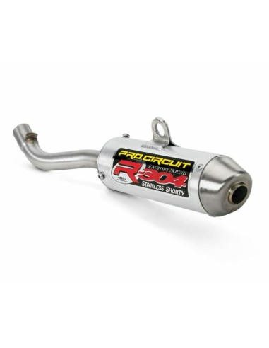 PRO CIRCUIT R-304 Muffler Brushed Aluminum/Stainless Steel End Cap KTM/Husqvarna 65