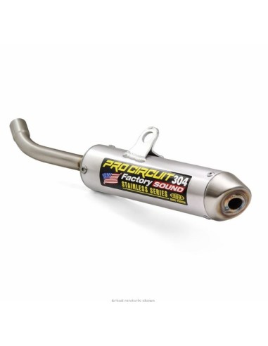 PRO CIRCUIT 304 Muffler Brushed Aluminum/Stainless Steel End Cap Yamaha YZ65