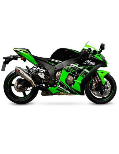 SCORPION Serket Taper Capă de capăt din oțel inoxidabil Slip-on ABS negru Kawasaki ZX-10R