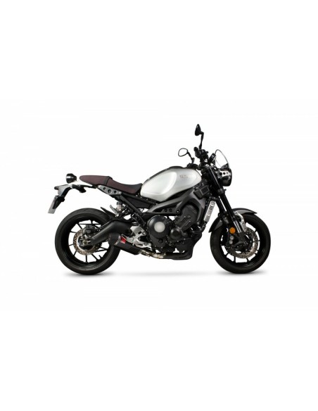 SCORPION Serket Parallel Carbon Slip-On/Black ABS End Cap Yamaha XSR900