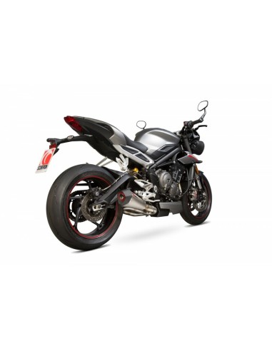 SCORPION Serket Taper Titanium Slip-On Capăt ABS Negru Triumph Street Triple 765