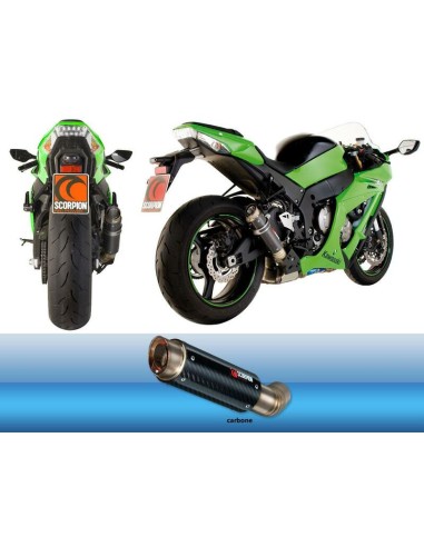 SCORPION RP-1 GP CARBON MUFFLER FOR KAWASAKI