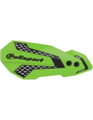 POLISPORT MX Flow Handguards Green / Black - Kawasaki KX250F / 450F