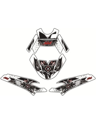 KUTVEK Demon Graphic Kit Red MBK Nitro/Yamaha Aerox