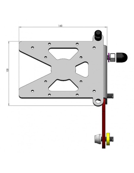 ACCESS DESIGN Side Licence Plate Holder - Black Harley-Davidson Sportster S 1250