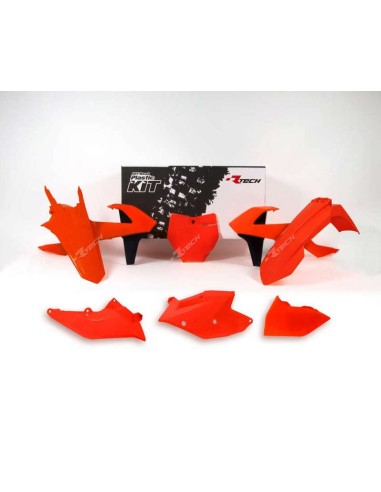 Kit plastic RACETECH Portocaliu Neon/Negru KTM