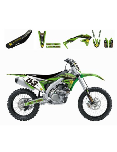 BLACKBIRD Rockstar Energy Complete Graphic Kit Kawasaki KX250F Green