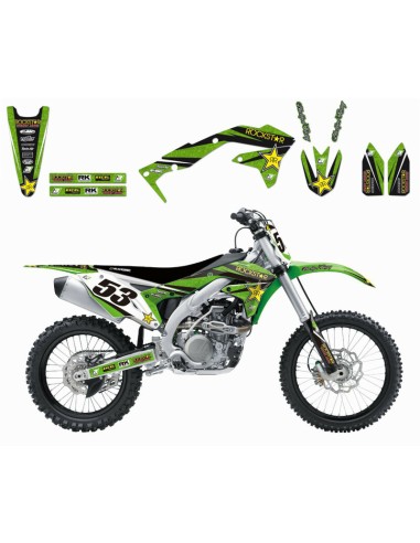 BLACKBIRD Rockstar Energy Graphic Kit Kawasaki KX250F