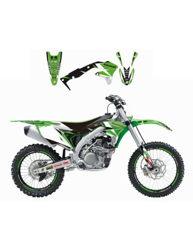 BLACKBIRD Dream Graphic 3 Graphic Kit Kawasaki KX250F Green