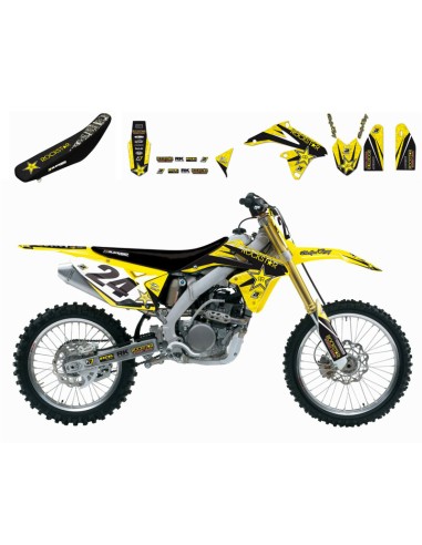 BLACKBIRD Rockstar Energy Complete Graphic Kit Suzuki RM125/250 Yellow