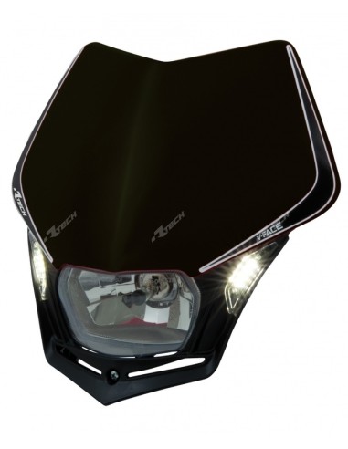 RACETECH V-Face LED Negru