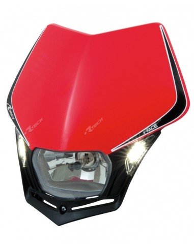 RACETECH V-Face Headlight Led Red