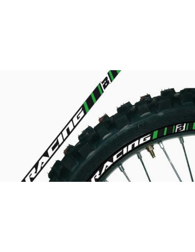 BLACKBIRD Wheel Graphic Stickers Green Universal