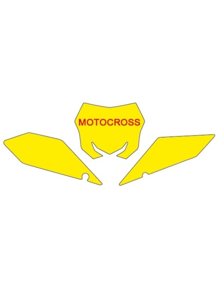 BLACKBIRD Autocolante pentru plăci Albe Suzuki RM-Z450