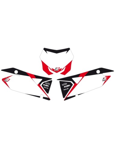 BLACKBIRD Graphic Front Plate Stickers White Suzuki RM-Z450