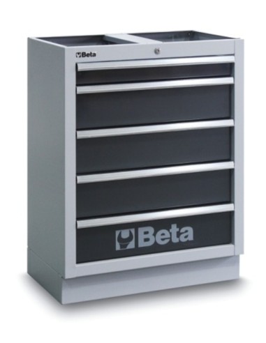 BETA Fixed Module 5 Drawers Grey