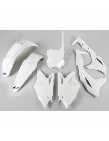 UFO Plastic Kit White Kawasaki KX250F