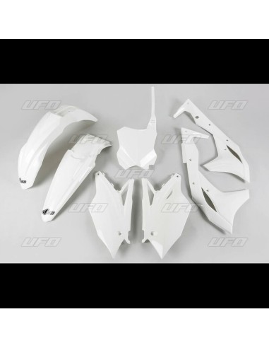 Kit plastic UFO Alb Kawasaki KX250F