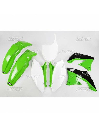 Kit plastic UFO Culoare OEM Verde/Negru/Alb Kawasaki KX450F