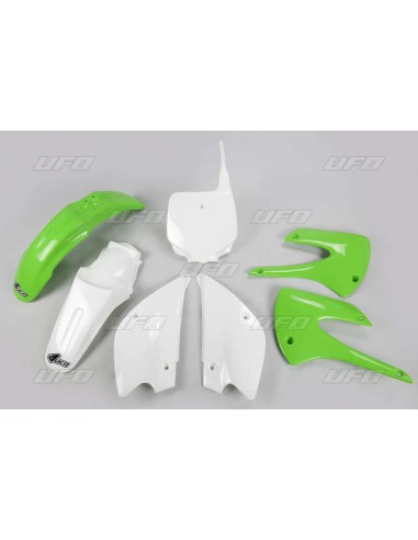 Kit plastic restilizat UFO Culoare OEM (2013) Verde/Alb Kawasaki KX85